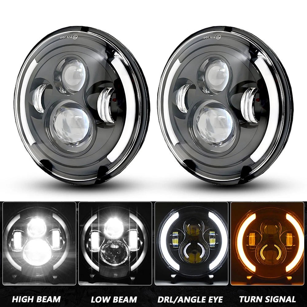 7″ LED Semi-Halo Headlights for Mazda MX-5 NA | DOT Approved